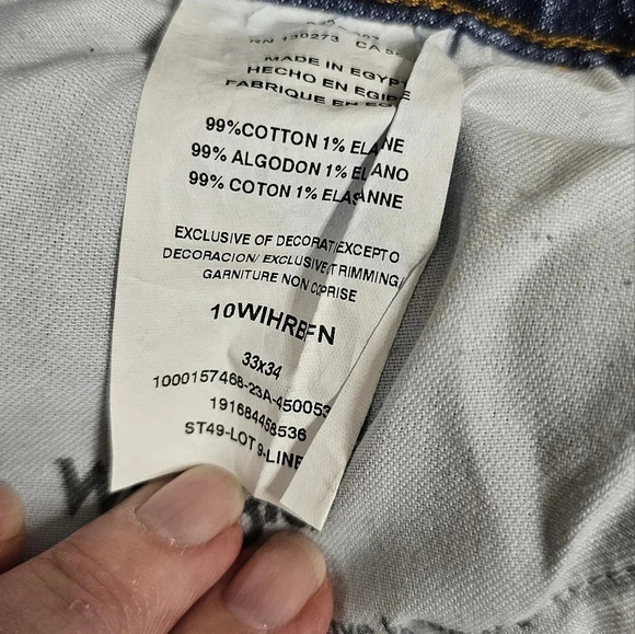 Wrangler Jeans High Rise Bootcut Blue size 33 x 34 Waist 19" - Picture 9 of 11